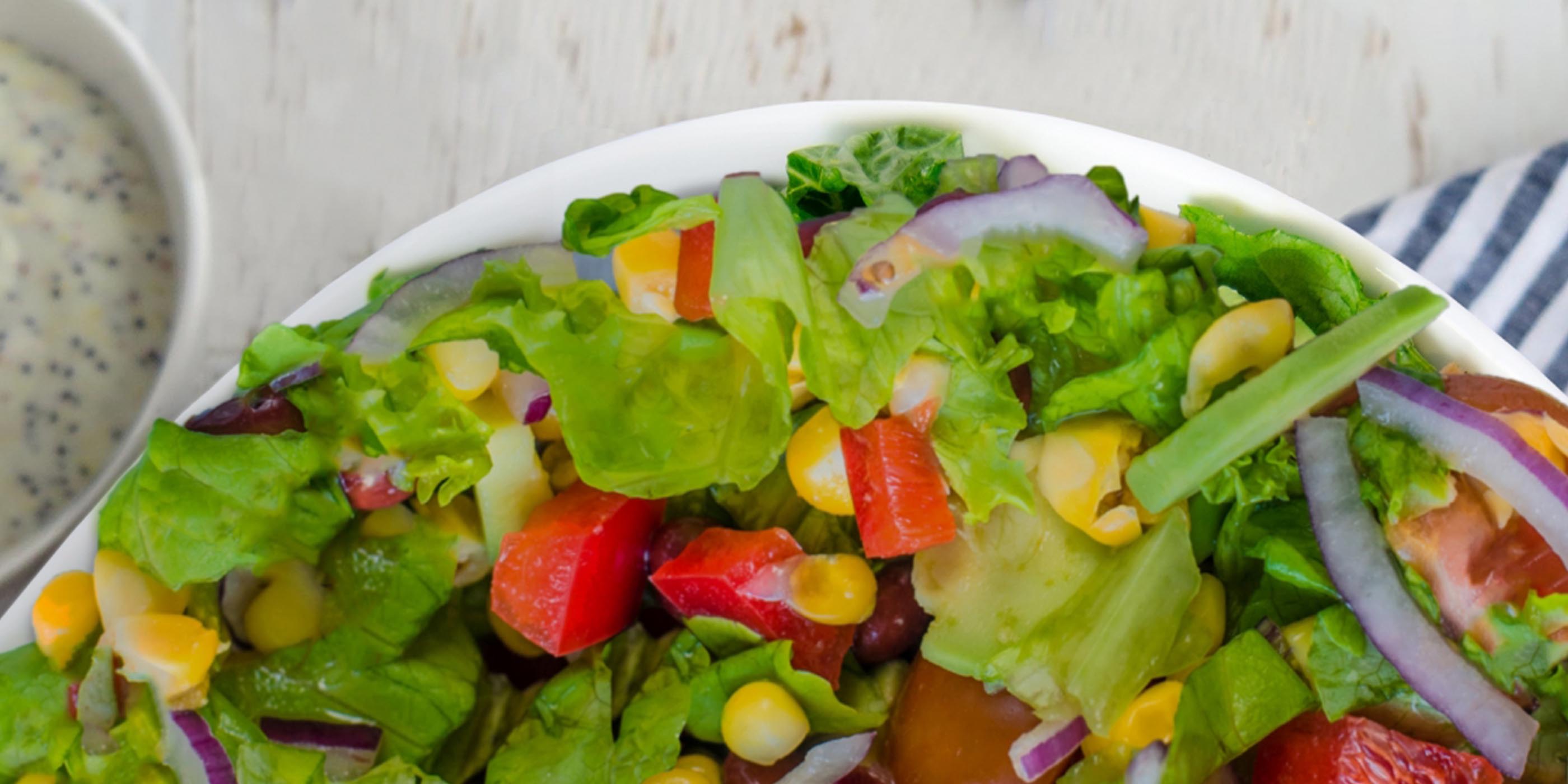 Chopped Salad with Buttermilk Poppy Seed Dressing