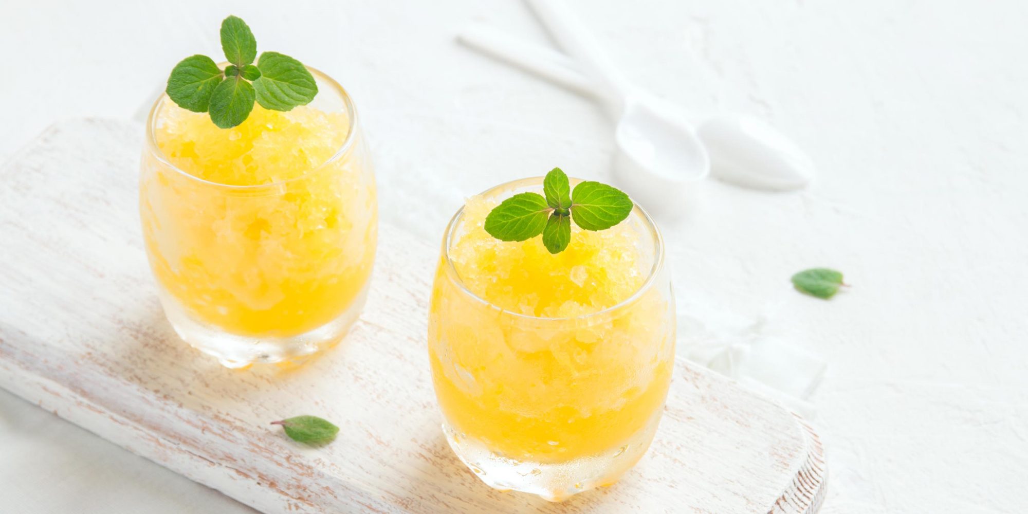 Lemon-Mint Mock Margarita Slushies