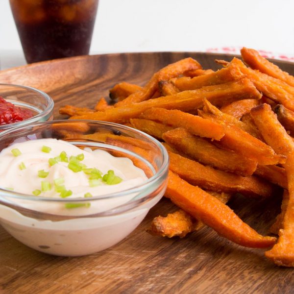 Roasted Sweet Potato Fries with Asian Dipping Sauces