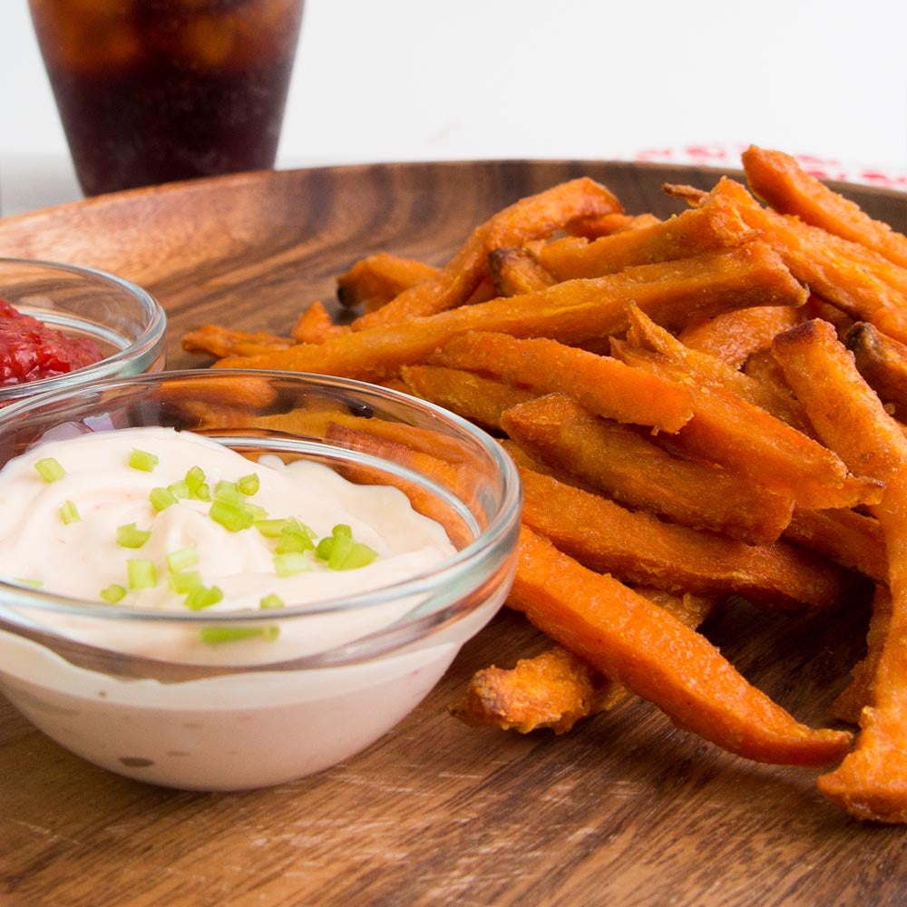 Sweet Potato Fries with Asian Dipping Sauces | Low Sugar Recipe