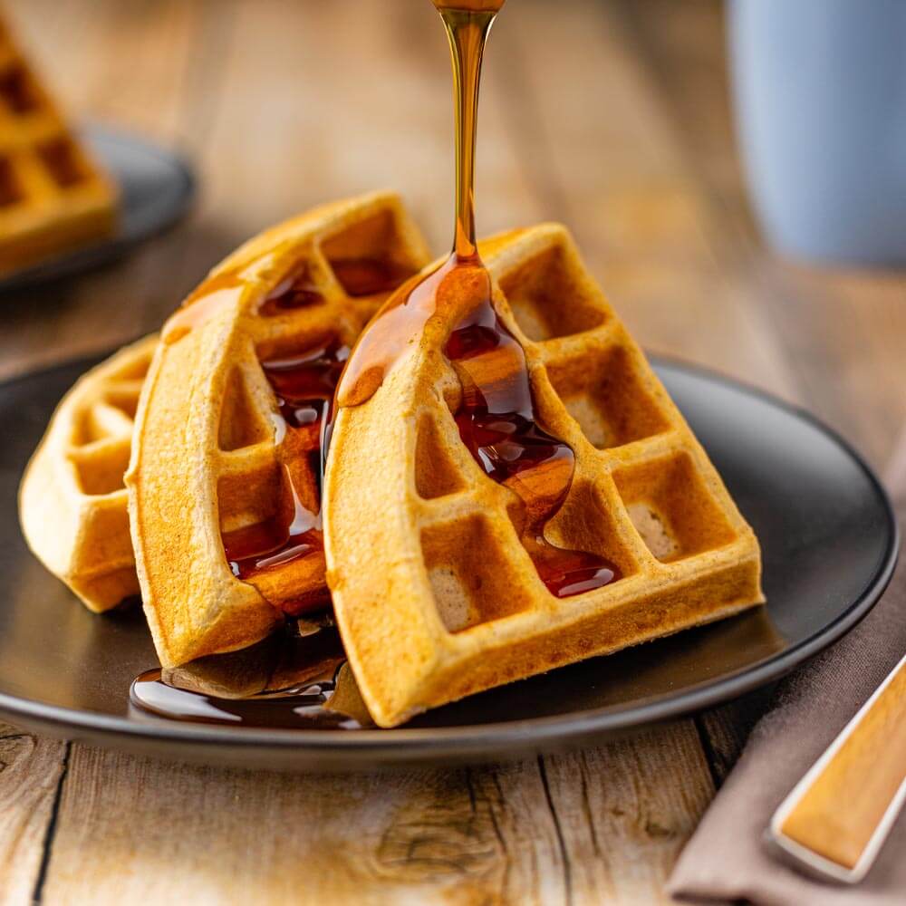 Fluffy Belgian Waffles | Low Sugar Recipe