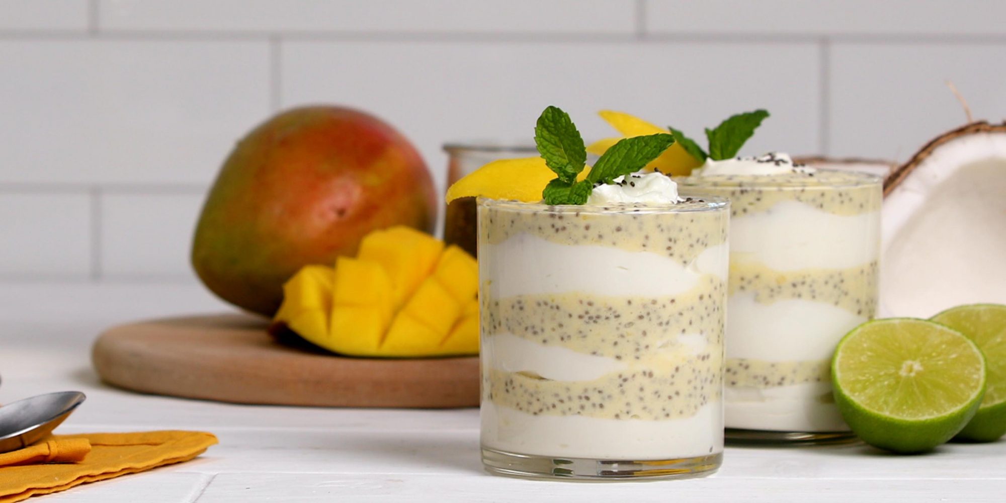 Mango, Chia and Yoghurt Parfait