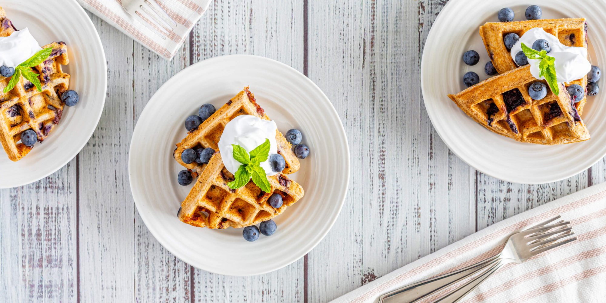 Whole Wheat Blueberry Waffles