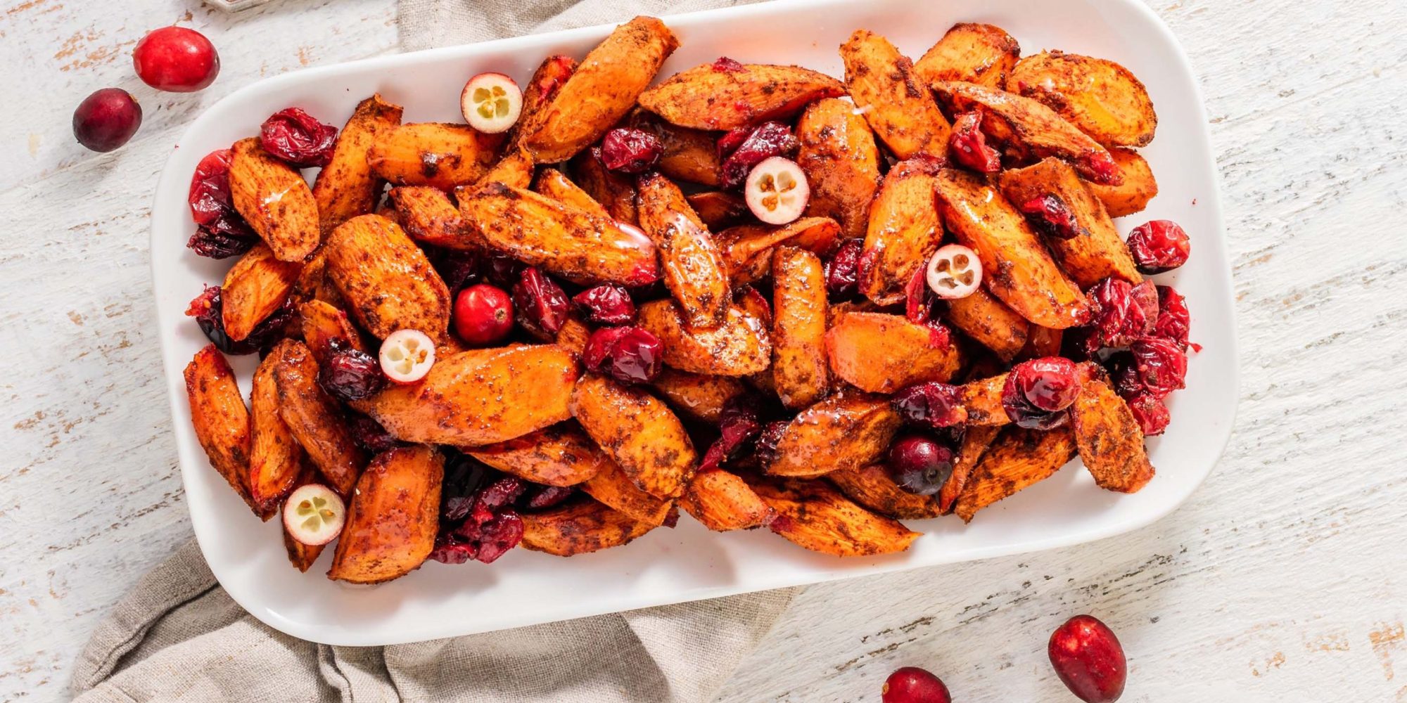 Cinnamon Roasted Carrots & Cranberries