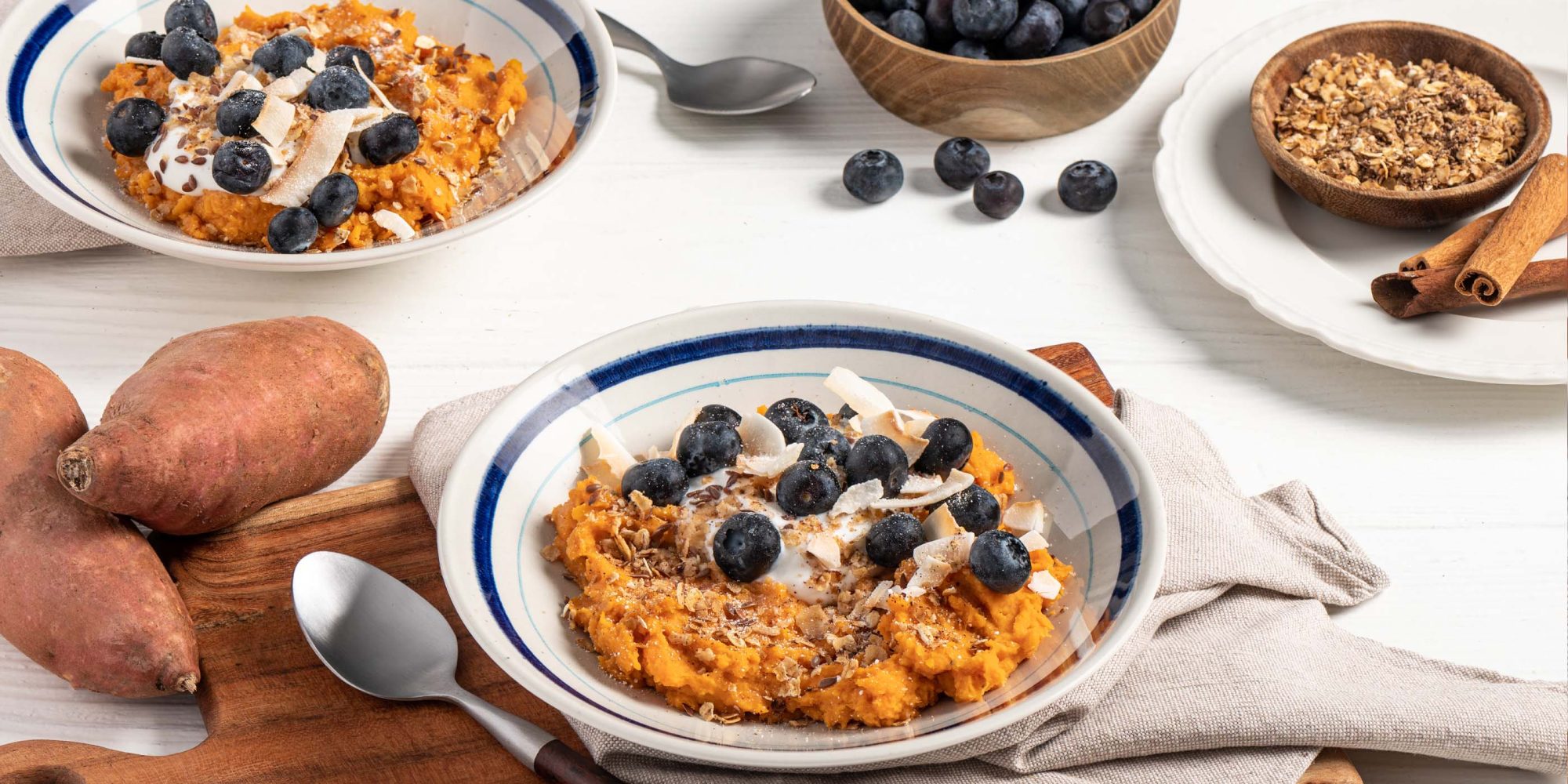 Mashed Sweet Potato Breakfast Bowl