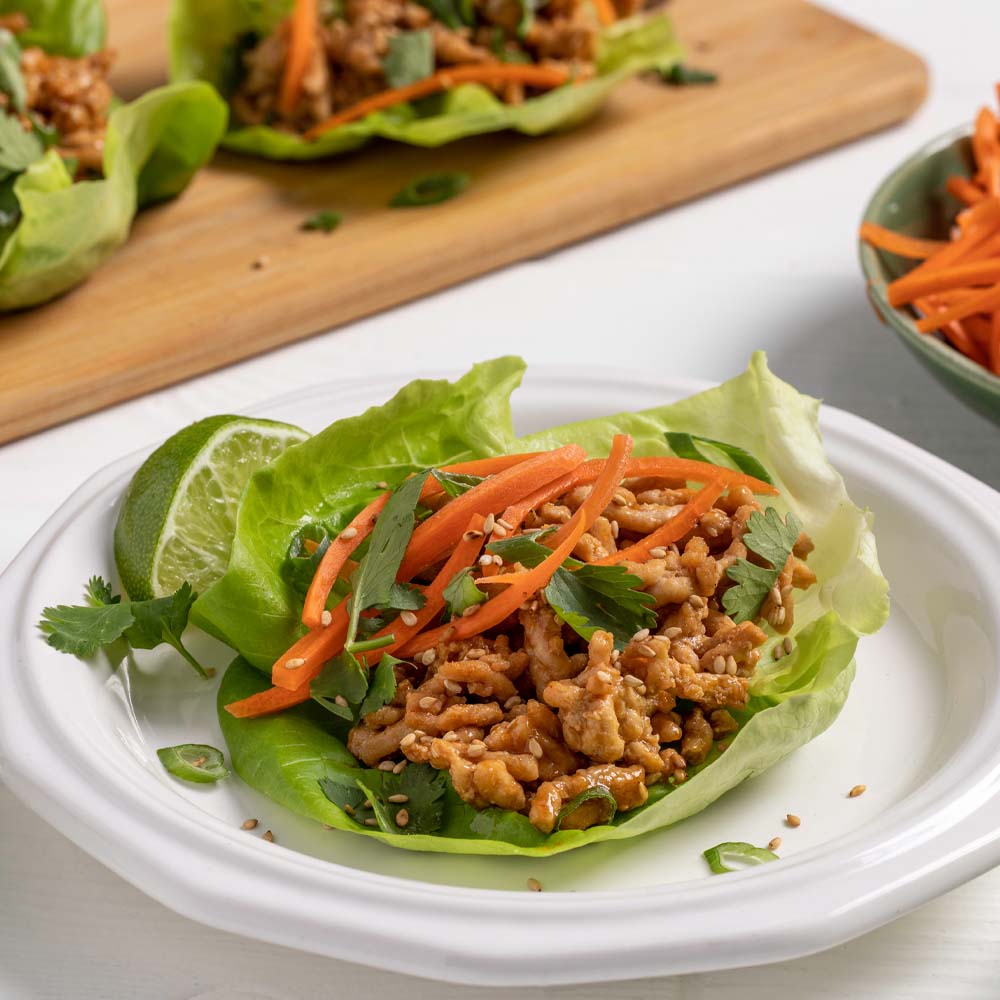 Sticky Chicken Lettuce Wraps | Low Sugar Recipe