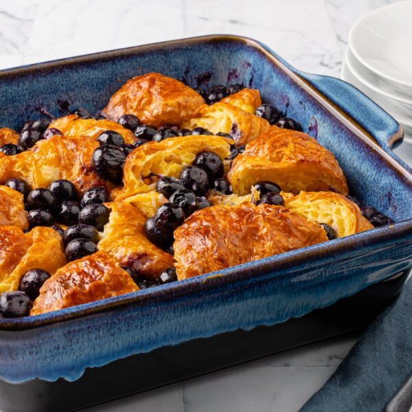 Blueberry Croissant Breakfast Casserole