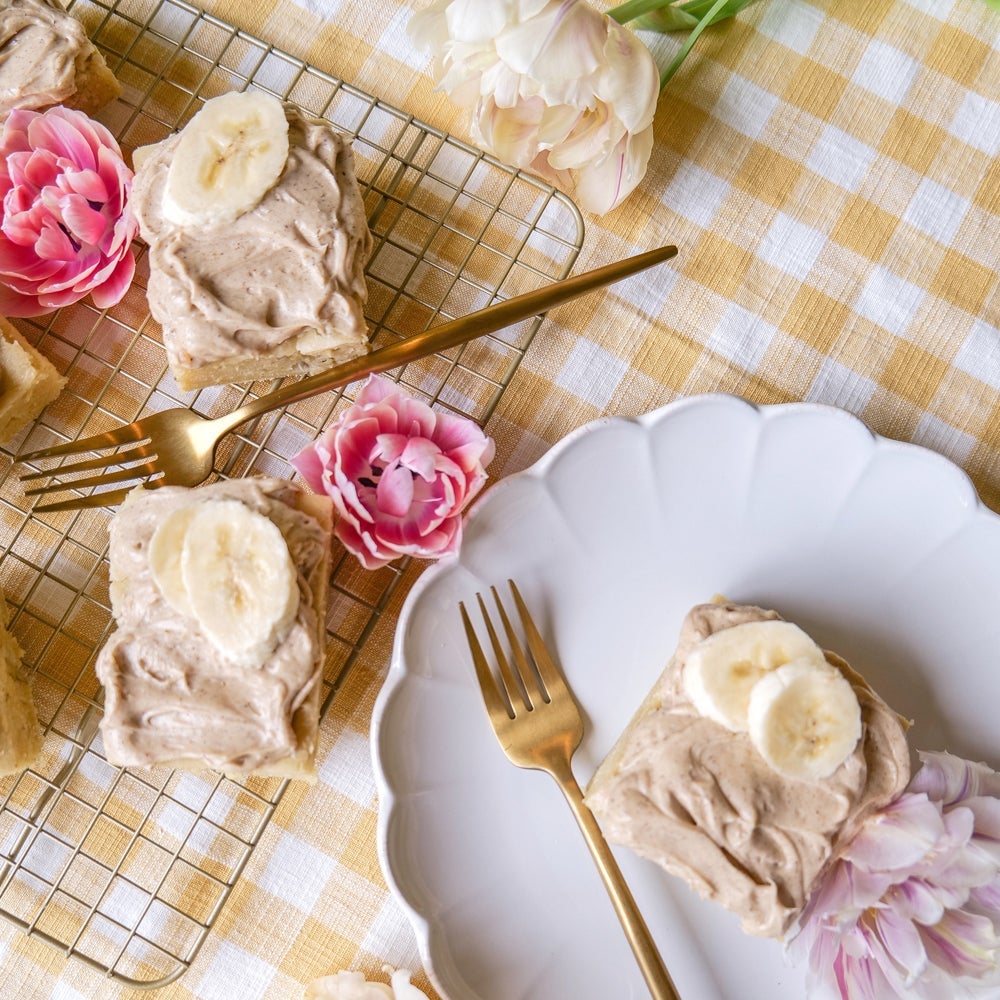 Banana Cake with Cream Cheese | Low Sugar Recipe
