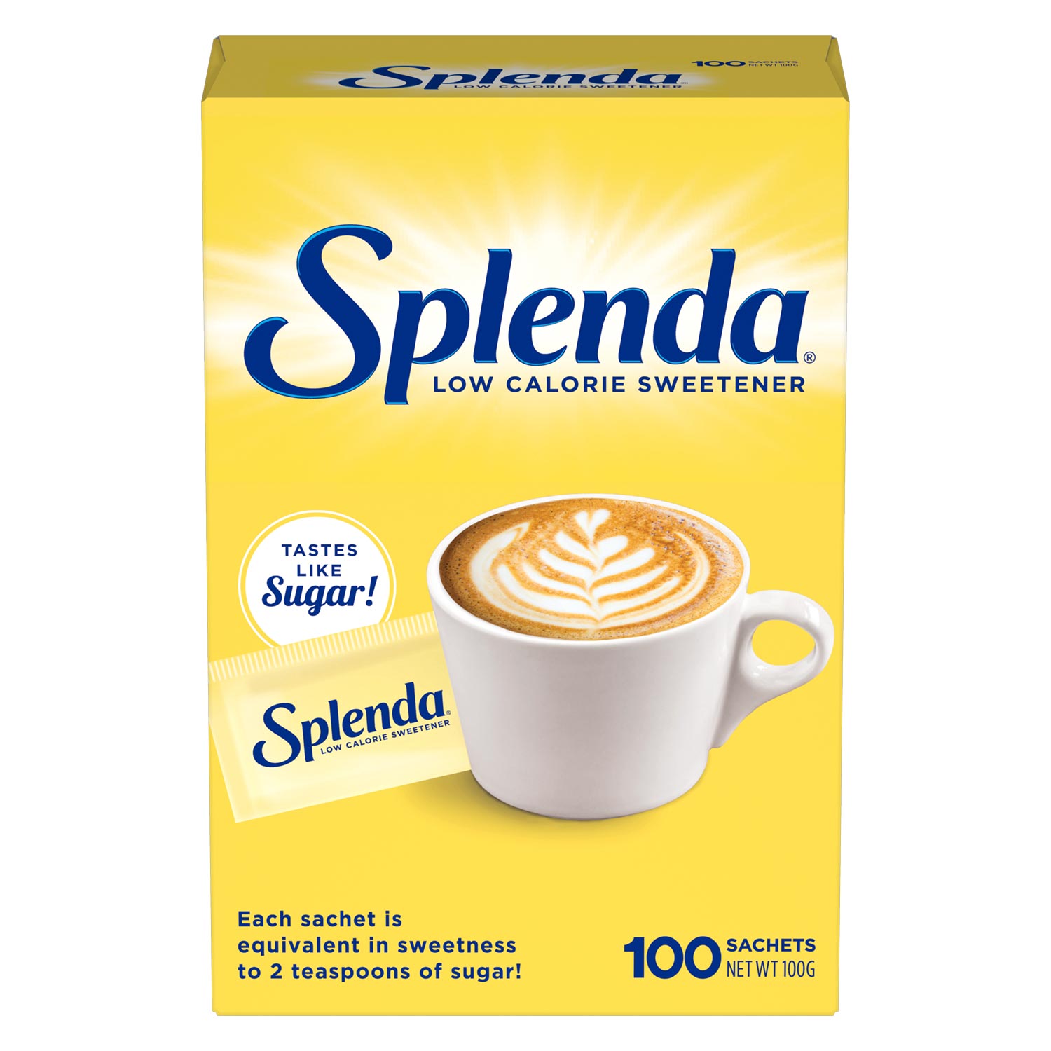 Splenda Sweetener Sachets 100 - Front
