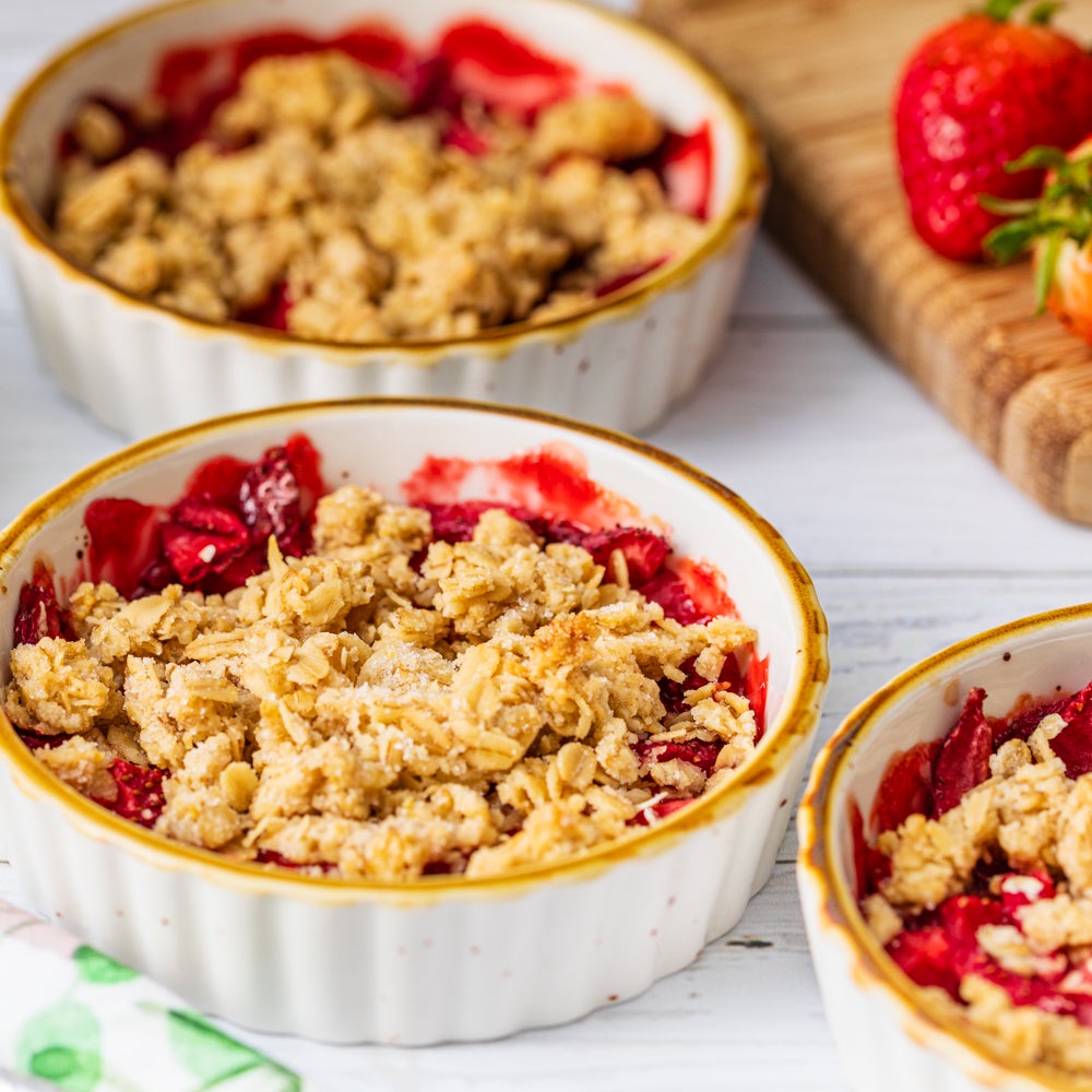 Summer Strawberry Crisp | Low Sugar Recipe