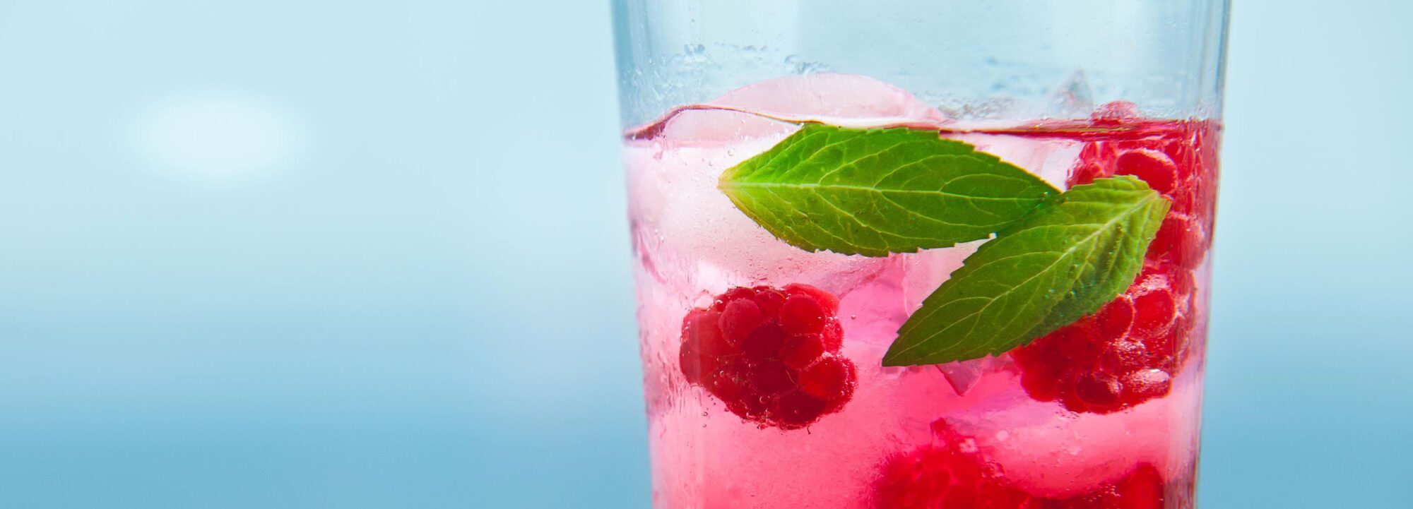 Raspberry basil iced tea